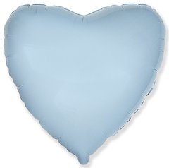 Фольгована кулька "Серце" блакитна пастель Flexmetal 18"(45см.) 1шт.