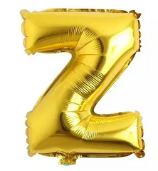 Фольгована кулька буква "Z" золота 16" (40 см) 1 шт
