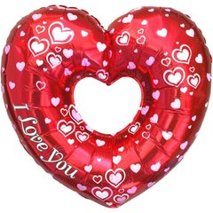 Фольгована кулька серце "I love you" червона Flexmetal (68х88см) 1шт.