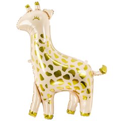 Фольгована кулька фігура "Жирафа" кремова PartyDeco 80х102см. (1шт.)