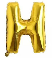 Фольгована кулька буква "H" золота 16" (40 см) 1 шт