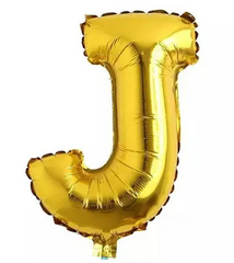 Фольгована кулька буква "J" золота 16" (40 см) 1 шт