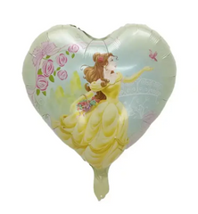 Фольгована кулька серце "Принцеса в жовтому" 18"(45см) 1шт.