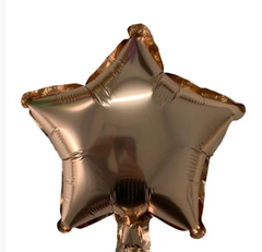 Фольгована кулька Pinan "Зірка" рожеве золото металік 10"(25см) 1шт.