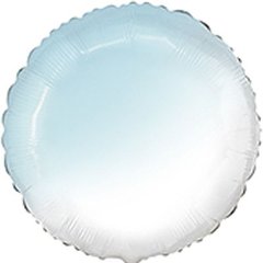 Фольгированный шар 32’ Flexmetal Круг бело-голубой градиент, 79 см