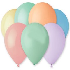 Воздушные шарики 12' пастель Gemar G110-MAss macaron ассорти, (30 см) 100 шт