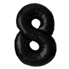 Фольгована цифра 8 (40') Китай чорна, 100 см