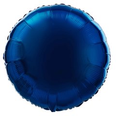 Фольгированный шар 18’ Pinan, 008 синий, металлик, круг 44 см