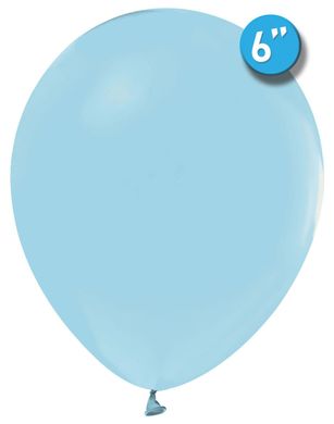 6" повітряна кулька Balonevi кольору синій макарун 100шт