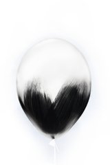 Ексклюзивна латексна кулька біла з чорним 12"(30см) ТМ Balonevi 1шт.