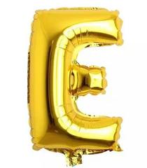 Фольгована кулька буква "E" золота 40" (100 см) 1 шт