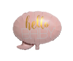 Фольгована кулька фігура Pinan "Хмарка hello baby" рожева 54х59 см. в уп. (1шт.)