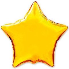 Фольгированный шар 18’ Flexmetal Звезда золото металлик, 45 см