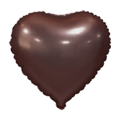 Фольгована кулька "Серце" еспресо матова 18"(45см) 1шт.