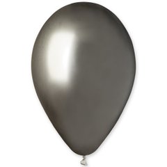 Латексна кулька Gemar хром сіра (090) 13" (32,5 см) 50 шт