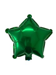 Фольгована кулька Pinan "Зірка" зелена металік 10"(25см) 1шт.