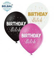 Кулька латекс 12'' (25 шт) Belbal happy birthday bith (30 см)