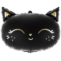 Фольгована кулька фігура "Кішечка" чорна PartyDeco 48х36 см.(1шт.)