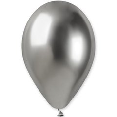 Латексна кулька Gemar хром срібна (089) 13" (32,5 см) 50 шт