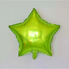 Фольгована кулька Pinan "Зірка" зелена металік 10"(25см) 1шт.