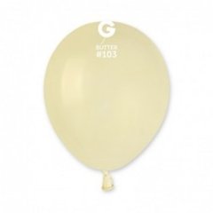 Латексна кулька Gemar вершкова "Butter" (103) пастель 5" (12,5см) 100шт.