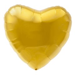 Фольгированный шар 9’ Agura (Агура) Сердце золото без клапана, 22 см