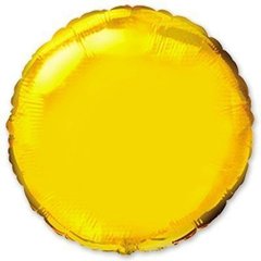 Фольгированный шар 18’ Flexmetal Круг золото металлик, 45 см