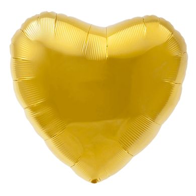 Фольгована куля 9' Agura (Агура) Серце золото без клапана, 22 см