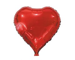 Фольгована кулька "Серце" червона металік 18"(45см) 1шт.