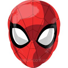 Фольгована кулька фігура "Людина павук голова" червона Anagram 30х43см. (1шт)