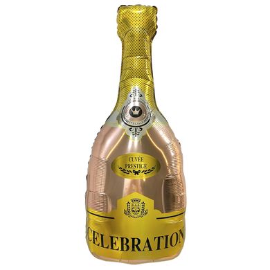 Фольгированный шар 38’ Pinan Бутылка шампанского, розовый 96 см
