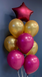 Набір з 9 повітряних кульок "Бордова зірка" ТМ "Твоя Забава"