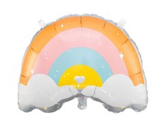 Фольгована кулька фігура "Веселка" кольорова PartyDeco 55х40 см.(1шт.)