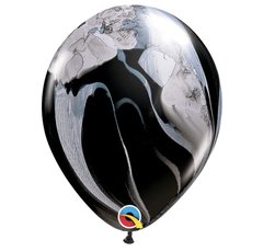 Воздушные шары 11’ Агат Qualatex QF09 черно-белый, (28 см), 25 шт