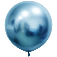 Латексна кулька-гігант Balonevi синя (H04) хром 24" (60 см.) 1шт.
