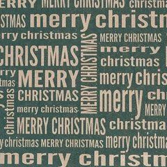 Односторонній подарунковий папір "Merry Christmas" темно-зелений 70 см*100 см (5 листів)