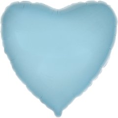 Фольгированный шар 18’ Flexmetal Сердце голубое, 45 см