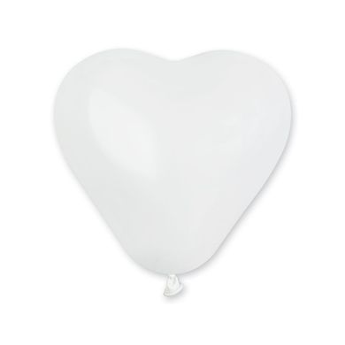 Шары 17’’ пастель Gemar CR17-01 Сердце белое, (41 см), 50 шт