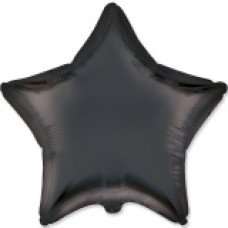 Фольгована кулька "Зірка" чорна сатин Flexmetal 18"(45см) 1шт.