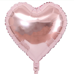 Фольгована кулька "Серце" ніжно-рожева 24"(60см) 1шт.