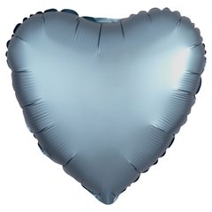 Фольгированный шар 19’ Agura (Агура) Сердце стальное синее мистик, 49 см