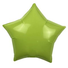 Фольгированный шар 10’ Китай Звезда салатовая макарун, 25 см