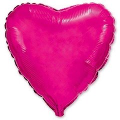 Фольгированный шар 32’ Flexmetal Сердце малиновое металлик, 79 см