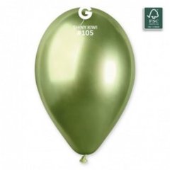 Латексна кулька Gemar ківі "Shiny Kiwi" (105) хром 13" (32,5 см) 50 шт