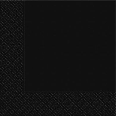 Серветки паперові тришарові чорного кольору 33х33см (18шт.) в уп.