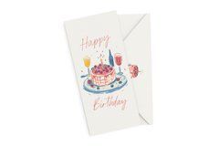 Подарунковий конверт funmi "Happy Birthday торт" кольоровий 1шт.