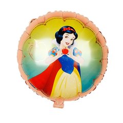 Фольгована кулька круг "Принцеса з яблуком" 18"(45см) 1шт.