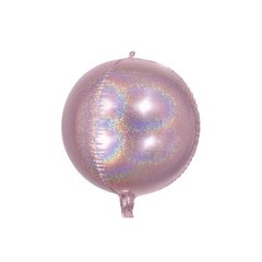 Фольгована кулька "Cфера" Pinan рожеве золото голограма 24"(60cм) 1шт.
