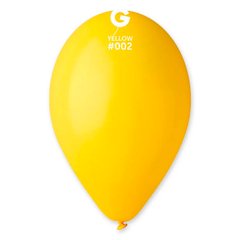 Латексна кулька Gemar жовта (002) пастель 12" (30 см.) 100шт.