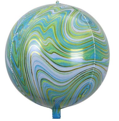 Фольгована кулька Pinan "Сфера" агат зелена 22' (55см) 1шт.